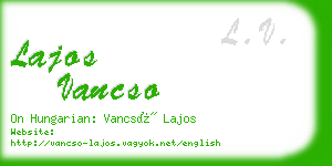 lajos vancso business card